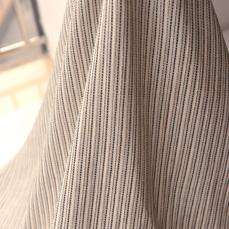 Высококачественная ткань из чистого хлопка рисово белая плетеная полосатая