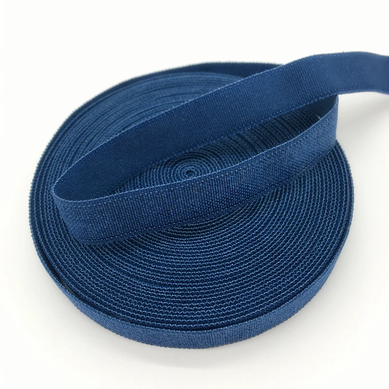 Navy Blue 5 ярдов/партия, эластичная лента 3/" 10 мм, эластичная лента, эластичная лента из спандекса, атласная лента, кружевная швейная накладка, сделай сам, выберите цвет - Цвет: Navy Blue