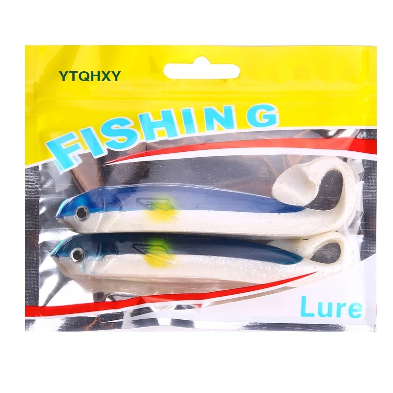 YTQHXY 2 шт./партия Мягкая приманка ручной работы 150 мм 16 г морская наживка Shad