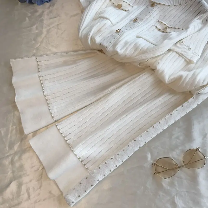 Женский спортивный костюм из 2 предметов трикотажный кардиган и брюки с