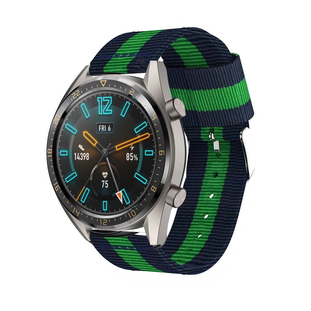 22 мм нейлоновый ремешок для Samsung Gear S3 Classic Frontier Galaxy Watch 46 Huawei GT 2 умный Браслет часов