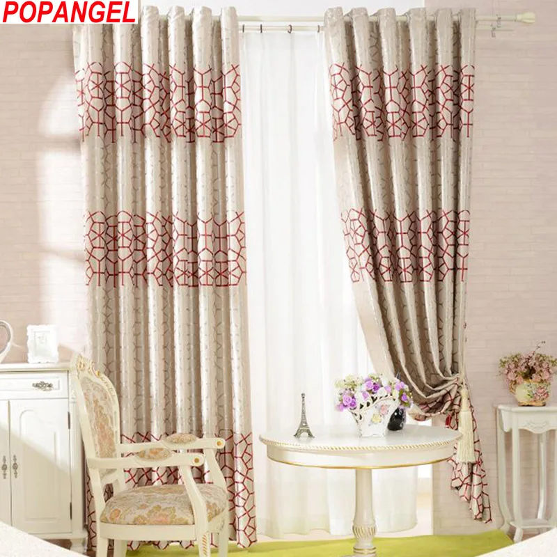 Popangel новые замшевые клетчатые жаккардовые шторы с высоким затемнением серые для