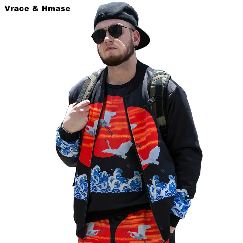 

Chinese style tide brand large szie fashion loose quality jackets men Autumn&Winter 2017 New thick warm oversized jacket XL-6XL