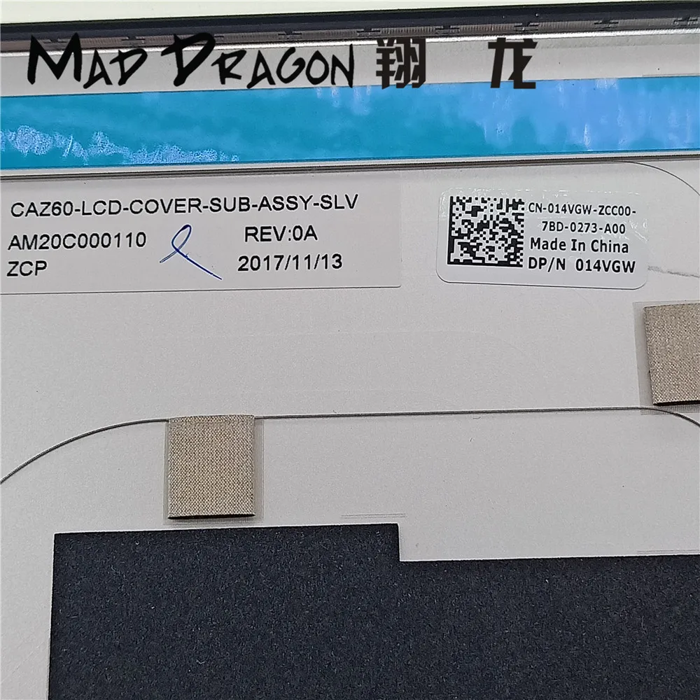 Новая Оригинальная Серебристая белая задняя крышка для ноутбука верхняя экрана