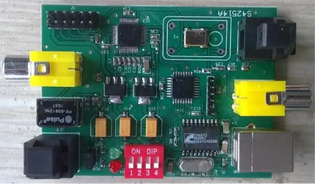 

SRC4392 асинхронная Плата декодера преобразования вверх (с USB/коаксиальным/волоконным/I2S)