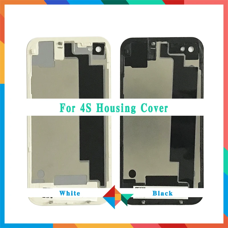 Высокое качество задняя крышка для iphone 4 4G 4S крышка батареи задняя крышка корпуса Стекло задняя дверь шасси