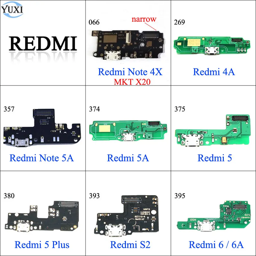 YuXi 1 шт. для Xiaomi Redmi 5 Plus 6 4A 5A 6A S2 Note 4X микрофонный модуль + плата зарядного порта USB