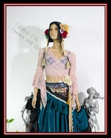 lace belly dance top flamenco dance top korea lace 7taper flare blouse top di109 115