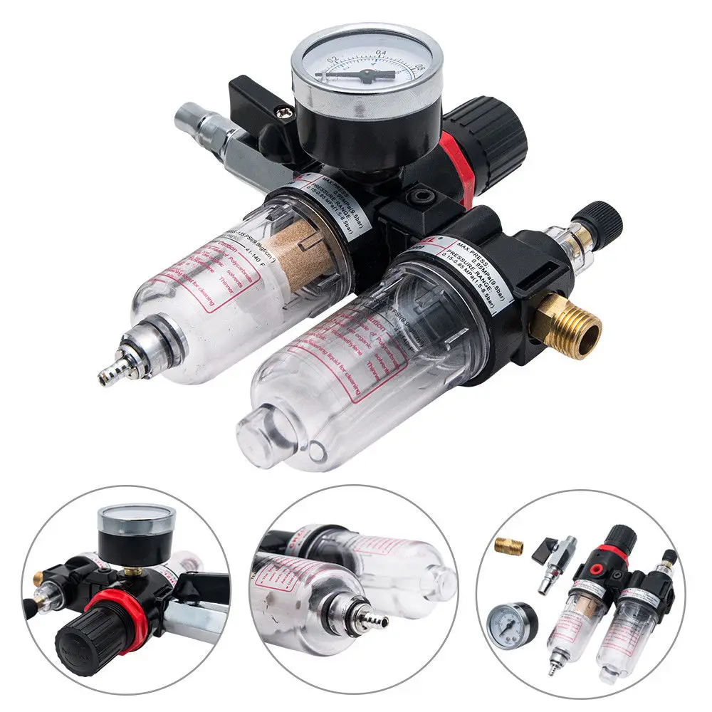 G1/4'' Air Compressor Oil Lubricator Water Separator Trap Filter Regulator Gauge | Автомобили и мотоциклы