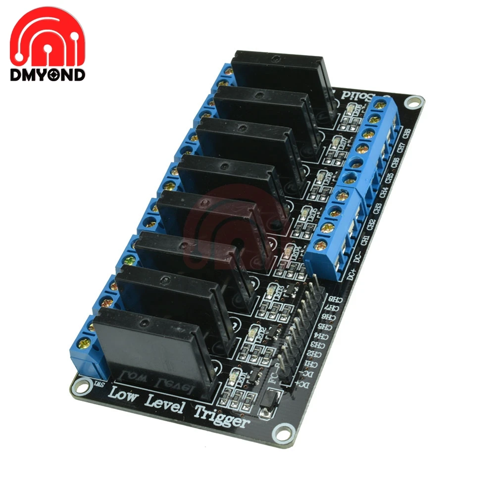5 в 1 2 4 8 канальный SSR G3MB-202P твердотельный релейный модуль 240 В 2A выход с резистивный плавкий предохранитель Diy Kit плата для Arduino