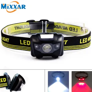 Zk20 дропшиппинг светодиодный светильник на голову фара для велосипеда светильник инфракрасный луч мини Водонепроницаемый 600Lm 4 режима R3 + 2 светодиодный 3xAAA налобный фонарь