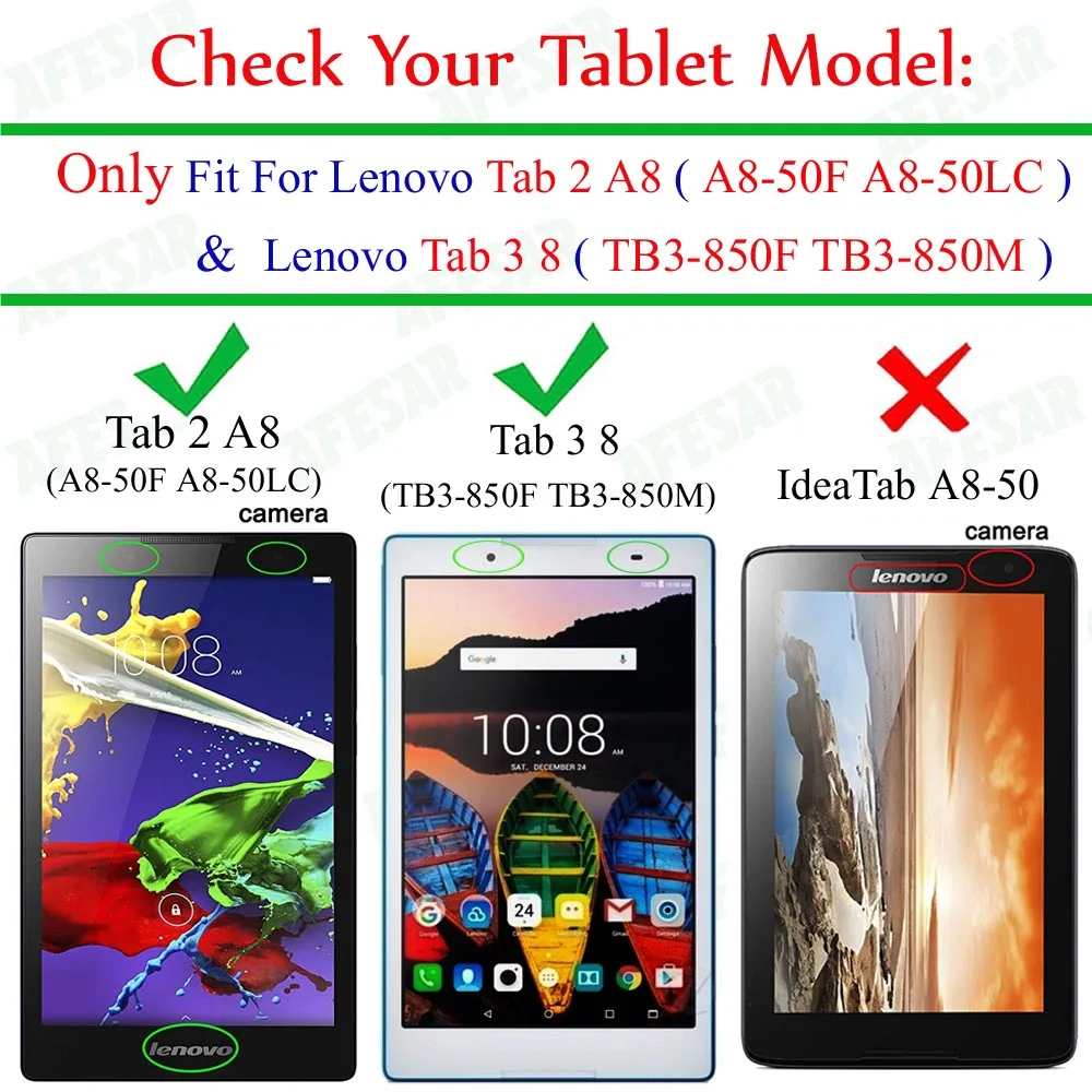 Для lenovo Tab2 A8 Tab3 8 чехол для планшета-Ультра легкий тонкий смарт-чехол для lenovo Tab 2 A8-50 Tab 3 TB3-850F чехол