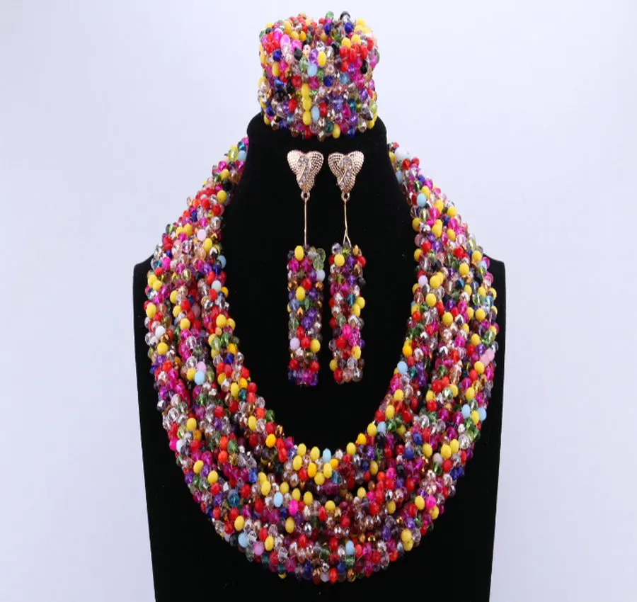Комплект ювелирных украшений, ожерелье, серьги, в африканском стиле