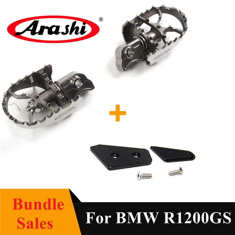 

Arashi Front Foot Pegs Brake Pad For BMW R1200GS / GSA /ADV 2013-2018 Wide Pivot Footrest Footpegs R1200 GS R 1200 1200GS Pedal