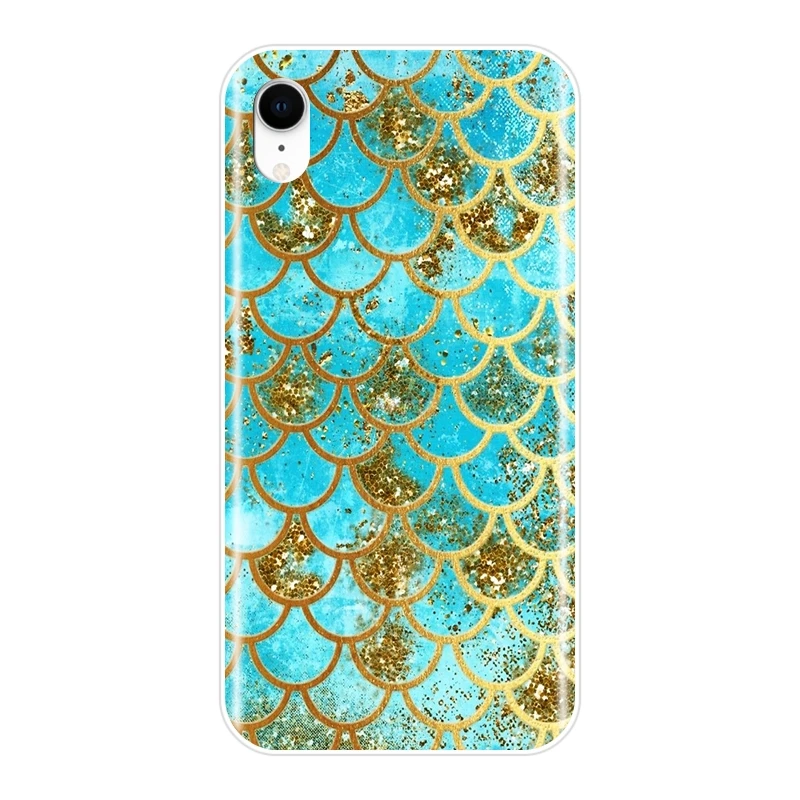 Phone Case For Apple iPhone 6 S 6S 7 8 X XR XS Max Fish Scale Luxury Silicone Soft Back Cover Plus | Мобильные телефоны и