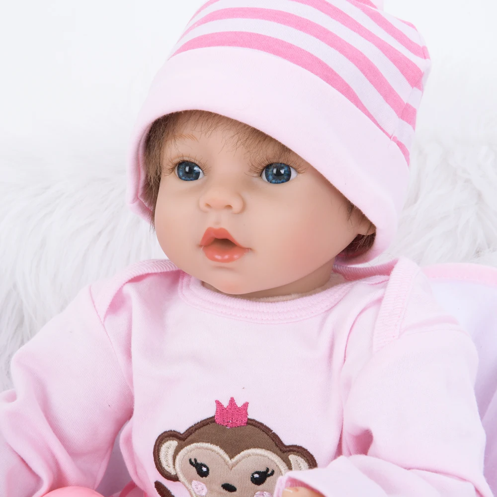 

55CM Cloth Body Girl Reborn Babies Doll Toy Lifelike Newborn Princess Baby Doll Bonecas Bebe Reborn Menina