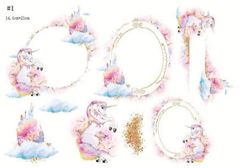 2018 милый Единорог Фильм Фото ноутбук DIY Ручная лента с наклейками бумажный