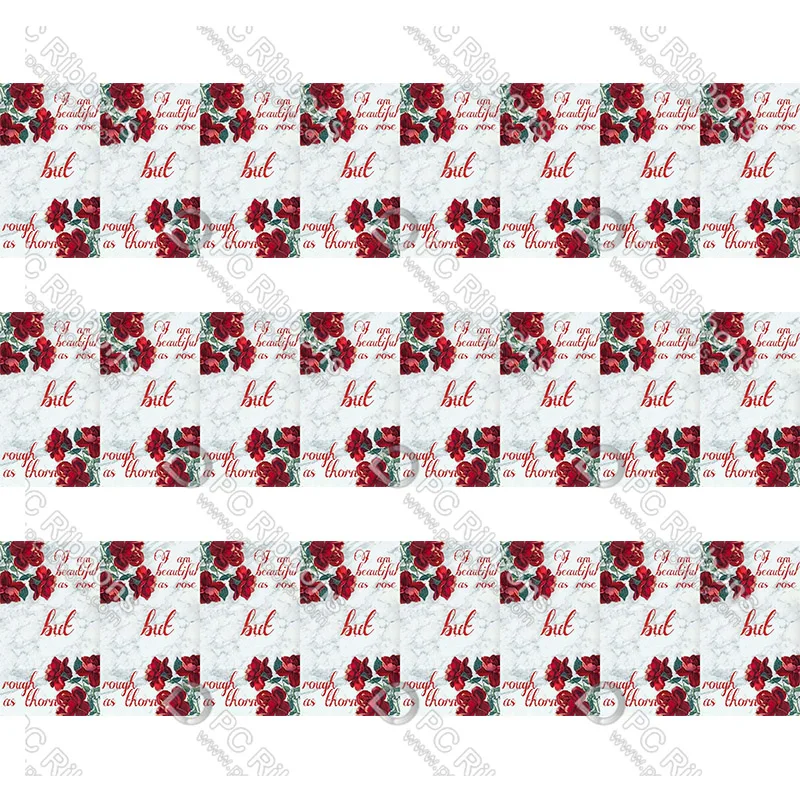 Корсажная лента с принтом розы 50 ярдов для упаковки подарков