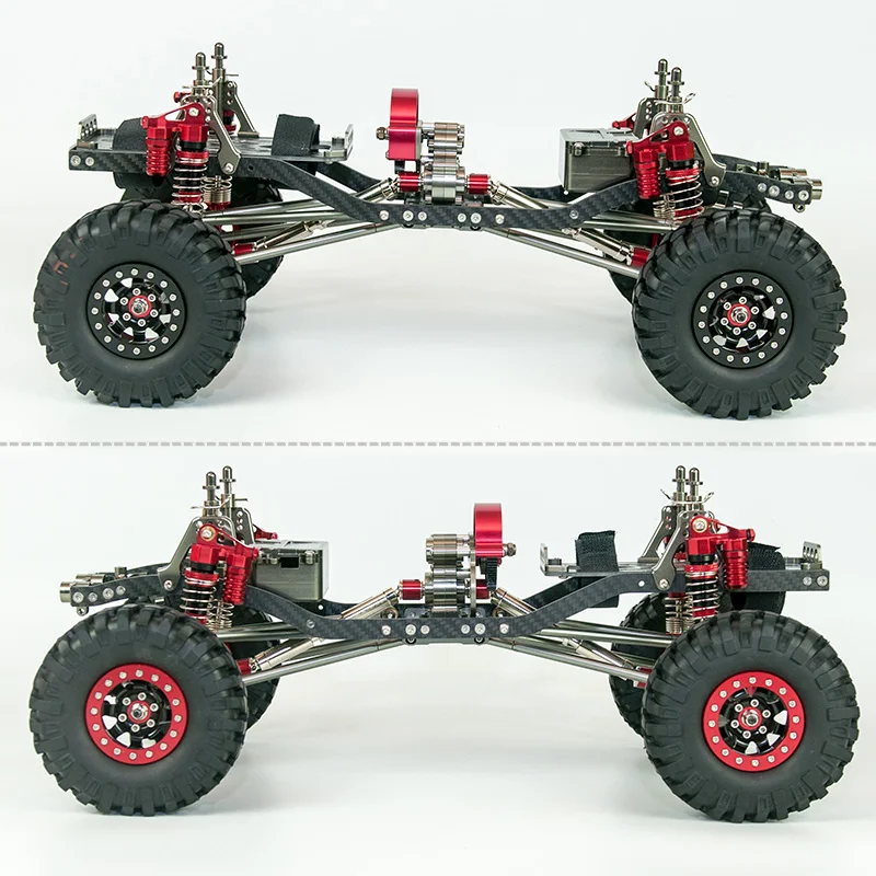 Gwolf Racing 1/10 CNC полностью алюминиевый и карбоновый 313 мм Колесная база Wrangler Frame AXIAL SCX10