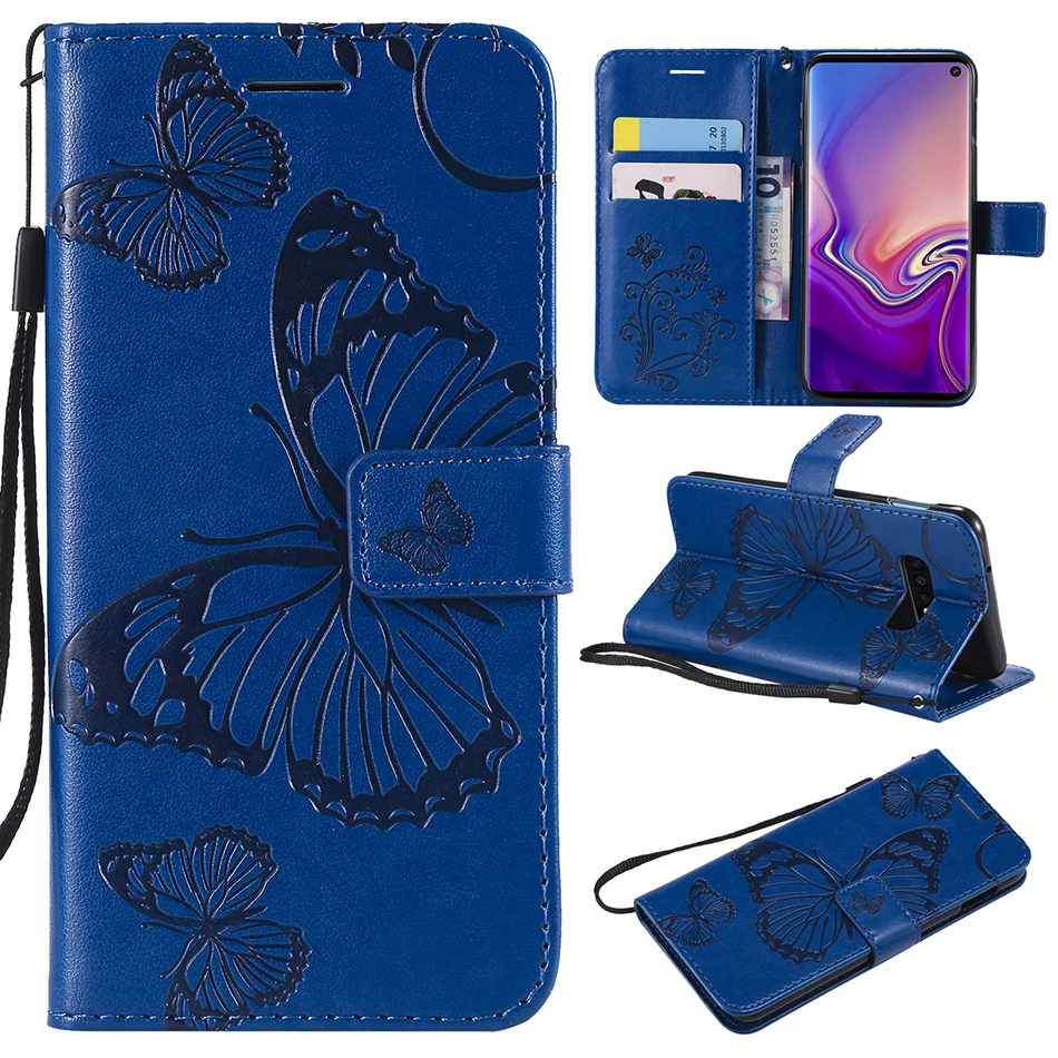 Кожаный чехол бумажник с откидной крышкой для Samsung Galaxy S3 S4 S5 S6 S7 Edge S8 S9 S10e S10 5G A6S A8S A8