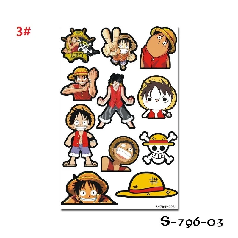 Одна штука Обезьяна D Луффи мультфильмы каракули ПВХ водонепроницаемый