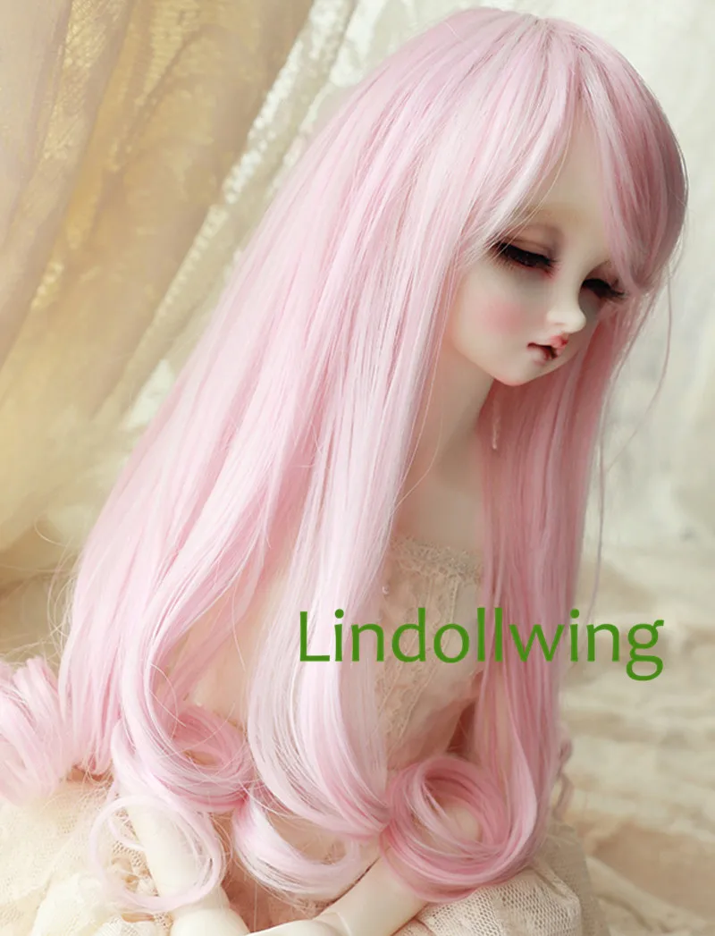 1/3 BJD парик Pullip Dal DD Dollfie кукольный 8-9 дюймов длинный розовый 2333 | Игрушки и хобби