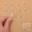 Круглые серьги-кольца из серебра 100 пробы с бусинами для баскетбольных жен, шт.