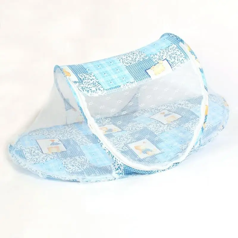 Baby Cradle Bed Mesh Mosquito Nets Foldable Toddler Kids Infant Safty Net Netting Crib Playpen Play Tent Blue |