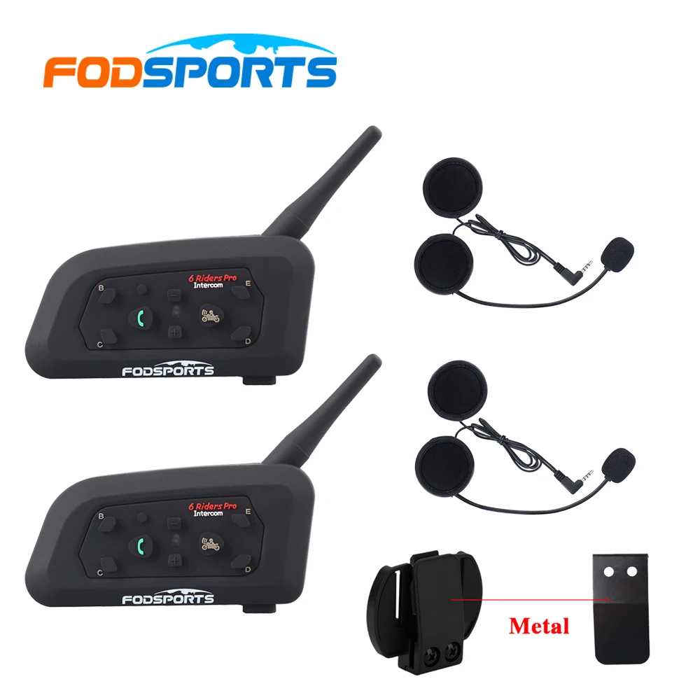 2 шт V6 Pro Multi BT Interphone 1200 м мото rcycle Bluetooth Шлем Интерком intercomunicador мото гарнитура для 6 езды IPX5 MP3 gps