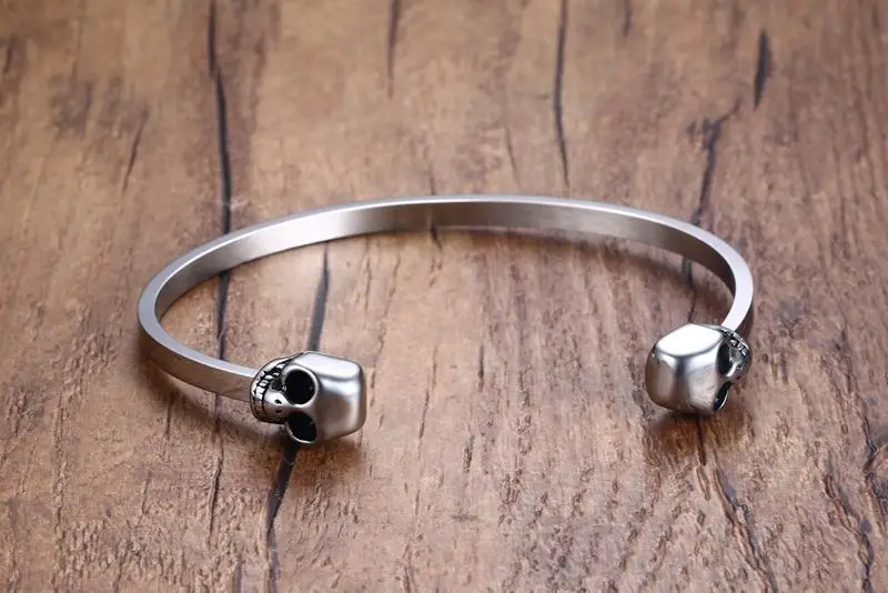 2017 Популярные изысканные ювелирные изделия из нержавеющей стали Открытый Череп