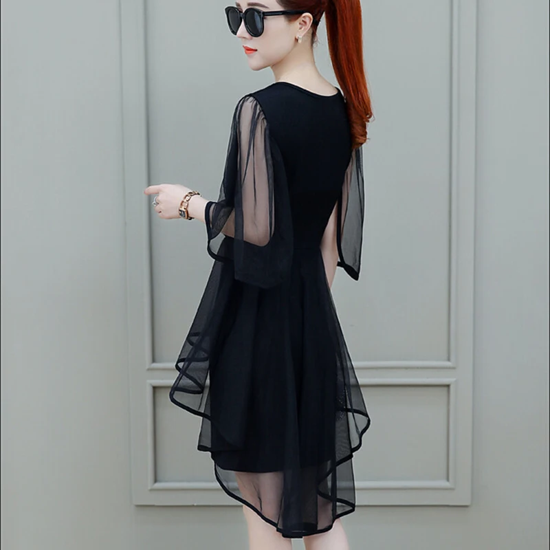 

Летнее женское пляжное платье без рукавов, повседневное асимметричное богемное платье большого размера, Дамское свободное шифоновое плать...