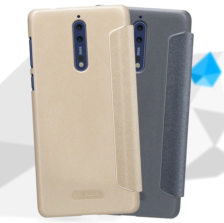 Nillkin для Nokia 8 чехол флип искусственная кожа и пластик PC чехол для Nokia8 противоударный защитный щит ультратонкий