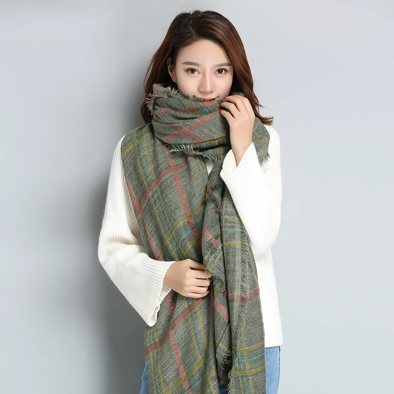 

Real shawl Female winter wind scarf han edition office joker summer air conditioning room to keep warm shawl scarf