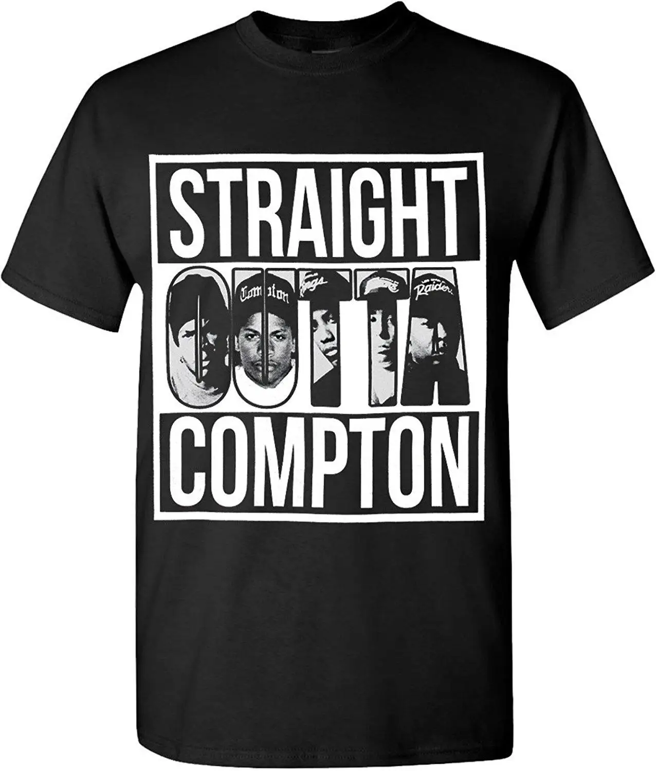 Ситец Майка Новый Стиль Хип Хоп Легенда Straight Outta Compton Графический Мужская О