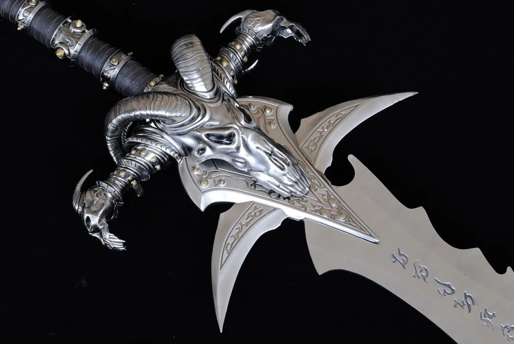 S1702 вау Король смерти Рыцари FROSTMOURNE ARTHAS меч 1:1 Реплика с 3D креплением 47