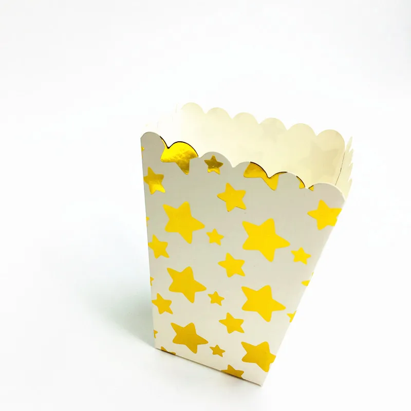 6 шт./упак. золотыми звездами тема попкорн коробки с украшения для тематических