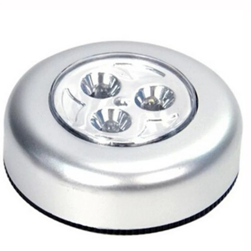 

Premium Sensitive Mini Wall Light Kitchen Cabinet Closet Lighting 3 LED Wireless Push Touch Lights