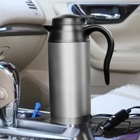 car based heating stainless steel cup kettle travel trip coffee tea heated mug motor hot water for cartruck use 750ml 12v24v