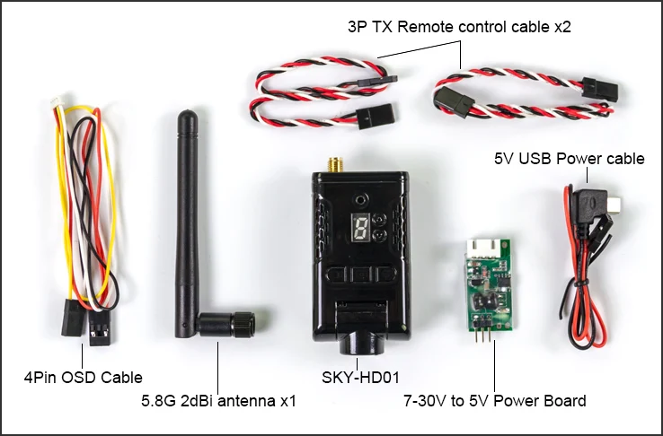 Фотокамера SKY HD01 5 8G 1080 P HD беспроводной FPV передатчик DV Camera AIO (SKY 8 Ghz AIO)|motor slide|motor
