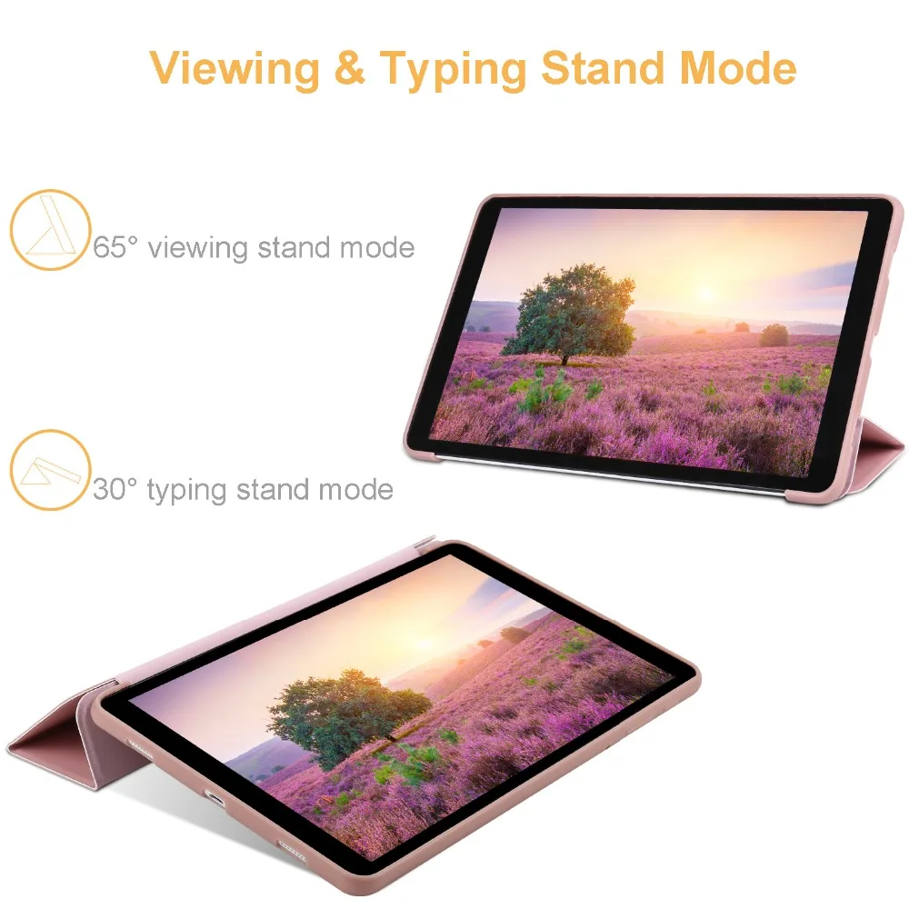 Непрозрачный мягкий материал для сна и пробуждения защитный чехол Samsung Galaxy Tab S5E 10