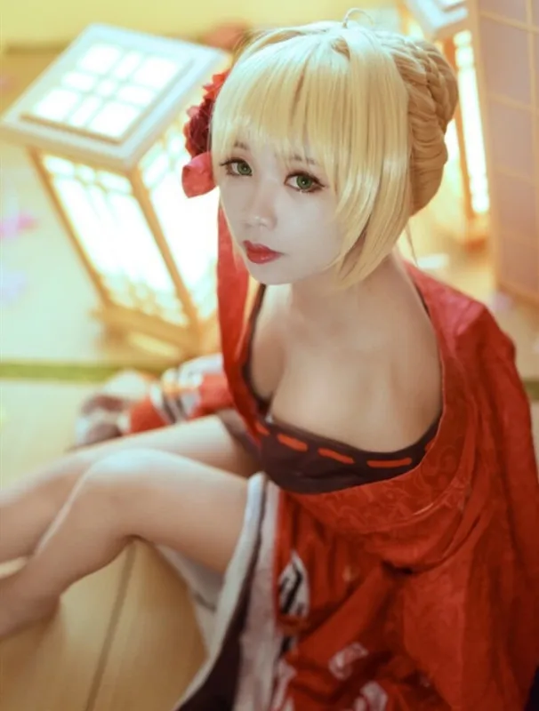 2017 персонализированный костюм аниме Fate/Grand Order Nero Claudius кимоно Халат Косплей