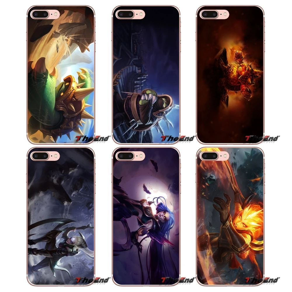 Мягкий ТПУ чехол для iPhone X 4 4S 5 5S 5C SE 6 6S 7 8 Plus Samsung Galaxy J1 J3 J5 J7 A3 A5 2016 2017 Diana Rammus LOL The heroes |