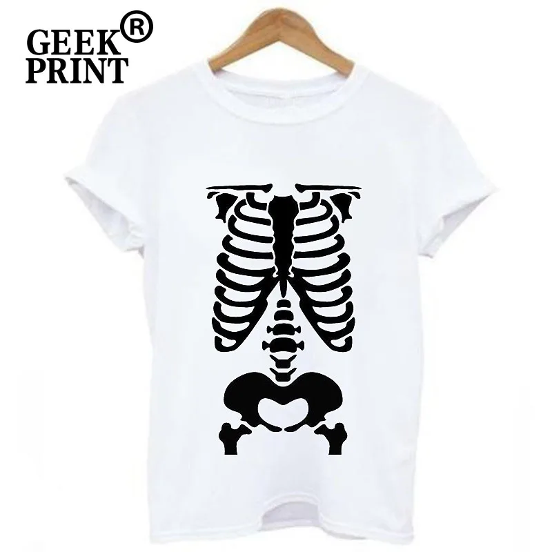 Women Tops HALLOWEEN SKELETON Costume Dress Up funny unique Tumblr goth present T Shirt Dropshipping | Женская одежда