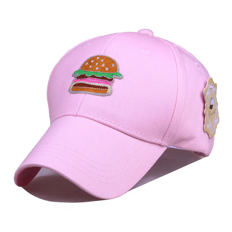 Cruoxibb Мода 2017 г. милые крутые гамбургер Casquette бейсболка для женщин мужские шляпы и