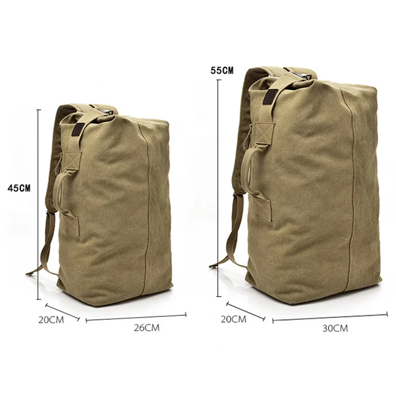 2019 высокое качество холщовая дорожная сумка для мужчин Военная 55 см Высокая