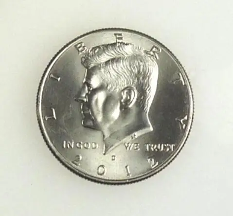 Moneda de doble cara (ambos lados en &aacute;guila o cabeza, hecha por moneda de medio d&oacute;lar Real), accesorios para trucos de ilusionismo de mago-2
