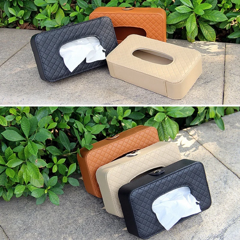 Car Tissue Box visor type PU leather car tissue box napkin holder seat Auto Accessories Sun Visor Ty | Автомобили и мотоциклы