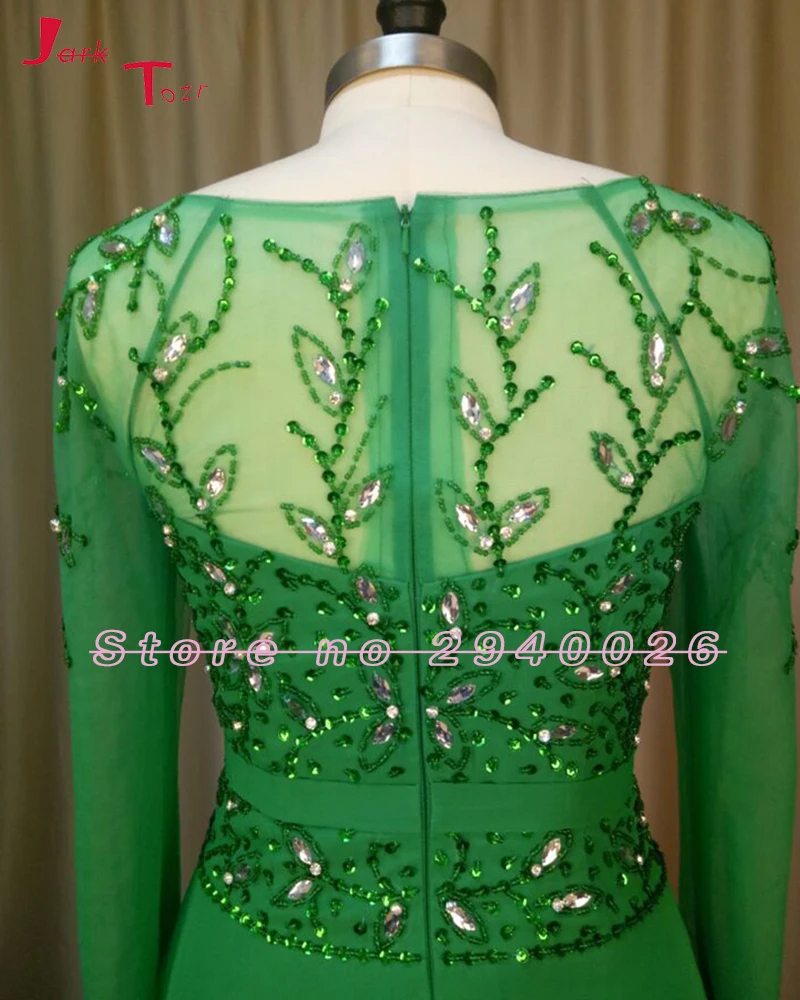 Jark Tozr Новое поступление Vestidos De Festa платье с длинным рукавом расшитое блестками