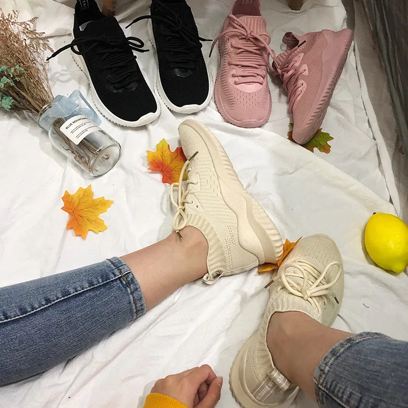 Женские летние кроссовки дышащая Спортивная повседневная обувь с низким