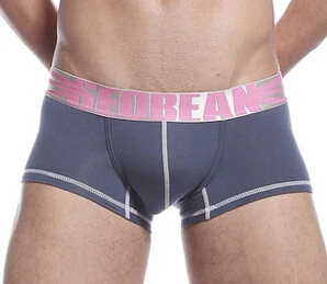 SEOBEAN мужские хлопковые боксеры нижнее белье neopreno hombre боксеры нижнее белье сексуальные Стрейчевые пижамы шорты мужские calecon Мужской бандаж - Цвет: Синий